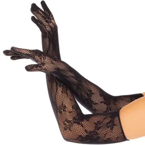 Рукавички Leg Avenue Lace Opera Length Gloves, чорні