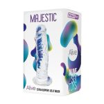 Прозорий фалоімітатор Alive Jelly Dildo Majestic 7