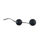Velvet Vibrating Black Balls – вагінальні кульки з вібрацією та пультом керування (чорні, 9.1 см) 9