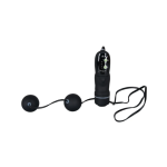 Velvet Vibrating Black Balls – вагінальні кульки з вібрацією та пультом керування (чорні, 9.1 см) 11