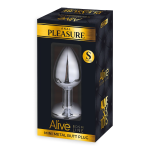 Металева анальна пробка з кристалом Alive Mini Metal Butt Plug – S, 7х2.8 см (червона) 7