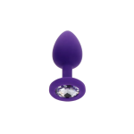 Силіконова анальна пробка Toy Joy Diamond Booty Jewel, S, 7х2.5 см (фіолетовий) 8