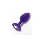 Силіконова анальна пробка Toy Joy Diamond Booty Jewel, S, 7х2.5 см (фіолетовий) 11