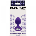 Силіконова анальна пробка Toy Joy Diamond Booty Jewel, S, 7х2.5 см (фіолетовий) 9