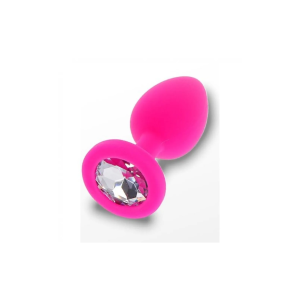 Силіконова анальна пробка Toy Joy Diamond Booty Jewel, S, 7х2.5 см (рожева)
