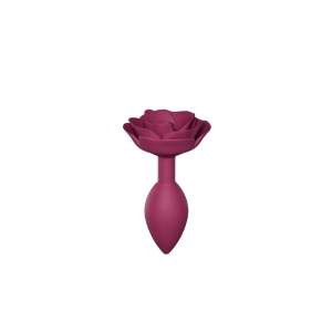 Love To Love Open Roses M – анальна пробка з силіконовою трояндою, 8.5×3.4 см