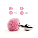 FeelzToys Bunny Tails – анальна пробка з рожевим пухнастим хвостиком, 7×2.5 см 9