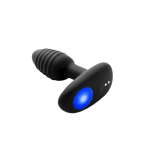 Анальна пробка з підсвіткою та вібрацією OhMiBod Lumen powered by KIIROO, 10.2×3.3 см (чорна) 2